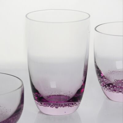 chất lượng Crystal Wine Glass handblown with subtle trapped bubbles and a soft lavender to clear gradient combining beauty and durability nhà máy sản xuất
