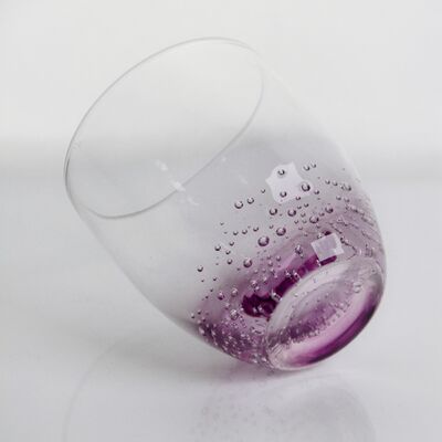 chất lượng Crystal Wine Glass handblown with subtle trapped bubbles and a soft lavender to clear gradient combining beauty and durability nhà máy sản xuất