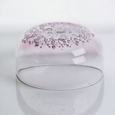 chất lượng Crystal Wine Glass handblown with subtle trapped bubbles and a soft lavender to clear gradient combining beauty and durability nhà máy sản xuất