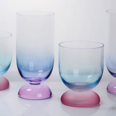 chất lượng Handblown Crystal Wine Glass Goblet with Two-color Gradient and Frosted Base for 300ml Wine Cocktail & Home Decor nhà máy sản xuất