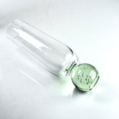 chất lượng Bộ 2 cốc sâm-panh được thổi tay, nền cầu bong bóng màu xanh lá cây Chuông không thân hiện đại cho rượu vang xịt Prosecco trang trí nhà nhà máy sản xuất