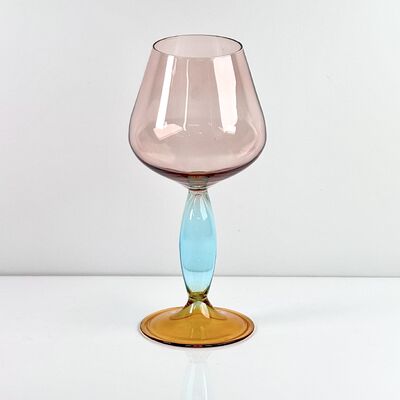 Chất lượng Hand-Blown Gradient Color Borosilicate Wine Glasses, Multi-Color Artistic Stem Goblets for Wine, Cocktail, Home Bar & Party Decor nhà máy