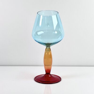 Chất lượng Hand-Blown Gradient Color Borosilicate Wine Glasses, Multi-Color Artistic Stem Goblets for Wine, Cocktail, Home Bar & Party Decor nhà máy
