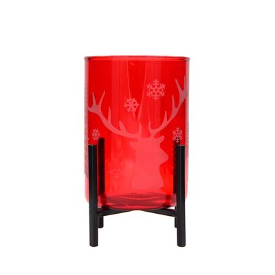 chất lượng Brosilicate Glass Candle Holders With Etched Christmas Pattern nhà máy sản xuất