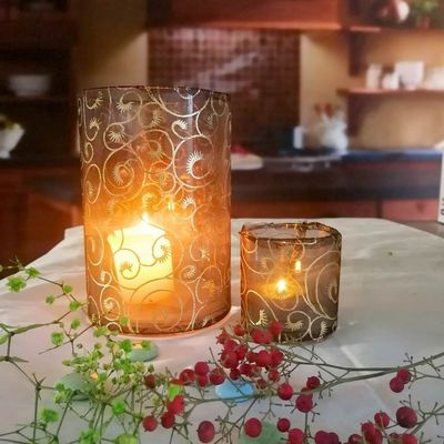 chất lượng Decorative Handmade Silk Sleeve Coat Cylinder Candle Holders nhà máy sản xuất