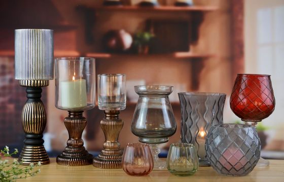 chất lượng Handmade Ancient Pillar Candle Holders With Silver Foot nhà máy sản xuất