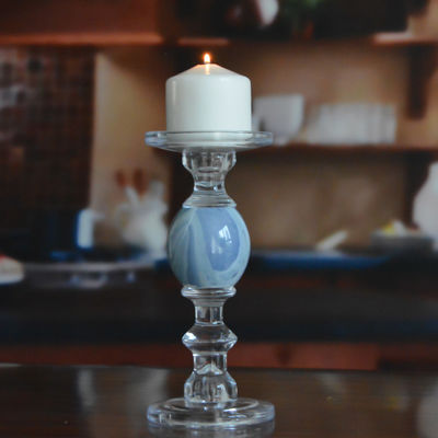 chất lượng Crystal 3 Size Long Stem Candle Holders With Marble Planet nhà máy sản xuất