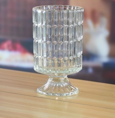chất lượng Heavy Duty Foot Pillar Glass Candle Holders , Clear Glass Candle Holders As Flower Vase nhà máy sản xuất