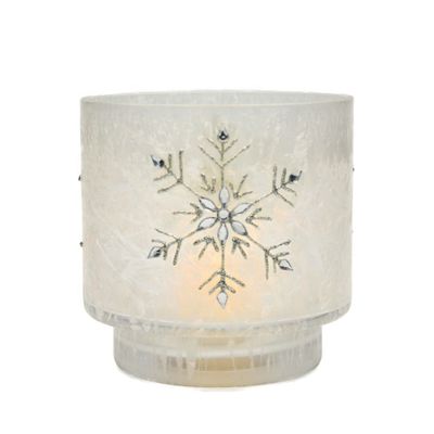 chất lượng Snow Flake Glass Candle Holders nhà máy sản xuất