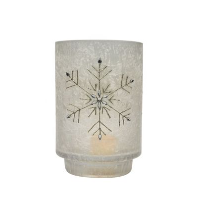 chất lượng Snow Flake Glass Candle Holders nhà máy sản xuất