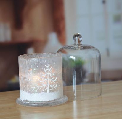 chất lượng Frost Glass Candle Holders , Glass Cylinder Candle Holders For Holiday Decoration nhà máy sản xuất