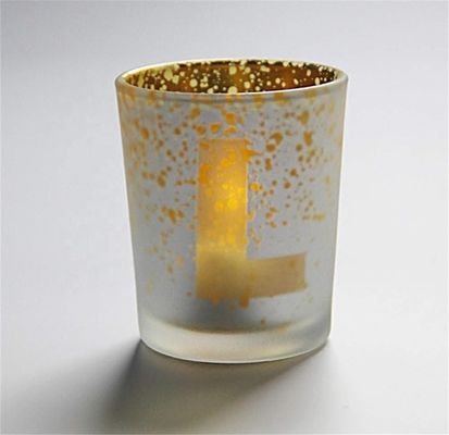 chất lượng Electroplated Matte Glass Candle Holders With Morden Pattern nhà máy sản xuất