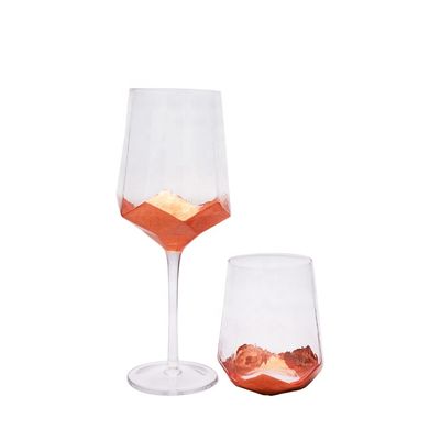 chất lượng Customize Stemless Gold Foil Decorated Crystal Wine Glass nhà máy sản xuất