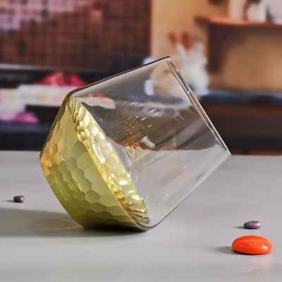 chất lượng 400ml Hand Cut Gold Honeycomb Crystal Wine Glasses nhà máy sản xuất