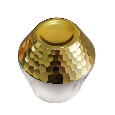 chất lượng 400ml Hand Cut Gold Honeycomb Crystal Wine Glasses nhà máy sản xuất