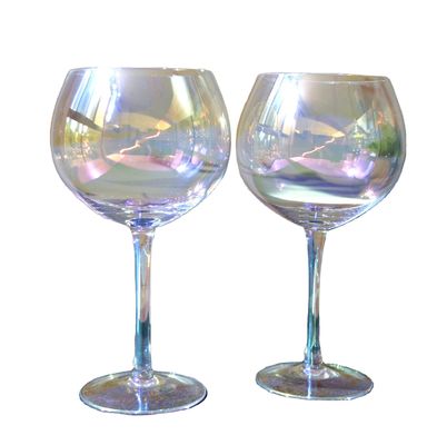 chất lượng Giant Rainbow Color Balloon Shape 23 Oz Crystal Wine Glasses nhà máy sản xuất