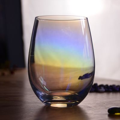 chất lượng Ion Plated Rainbowl 16 Oz Stemless Wine Glass , Antique Crystal Wine Glasses nhà máy sản xuất