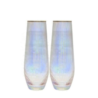 chất lượng Ion Plated Rainbowl 16 Oz Stemless Wine Glass , Antique Crystal Wine Glasses nhà máy sản xuất