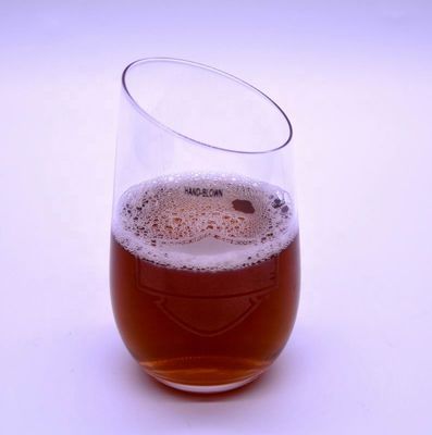 chất lượng Bevel Oblique Edge Stemless Crystal Wine Glass With Angle Top nhà máy sản xuất