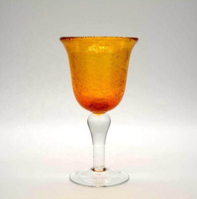 chất lượng Handblown Solid Color Mexican Bubbles Goblet Crystal Wine Glass nhà máy sản xuất