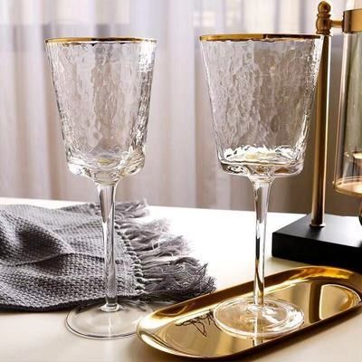 chất lượng Hammer Texture Crystal Wine Glass In Triangle Shape nhà máy sản xuất