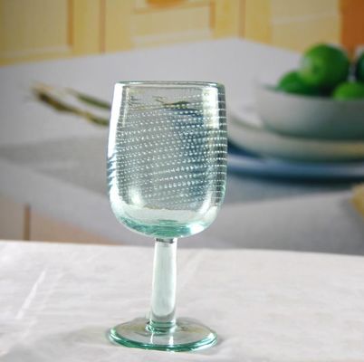 chất lượng Natural Color Thick Wall 11oz Vintage Crystal Goblets With Bubbles nhà máy sản xuất