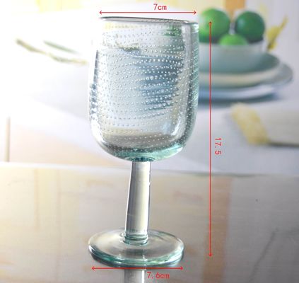 chất lượng Natural Color Thick Wall 11oz Vintage Crystal Goblets With Bubbles nhà máy sản xuất