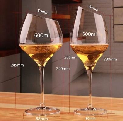 chất lượng Customized Slanted Top Edge 450ml Fine Crystal Glasses nhà máy sản xuất