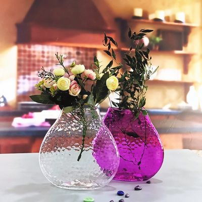 chất lượng Home Decoration 8" Fish Style Vintage Pink Glass Vase nhà máy sản xuất
