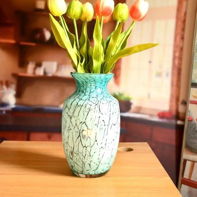 chất lượng Oriental Color Marble Decorative Glass Vase , Tall Centerpiece Vases For Hotle nhà máy sản xuất