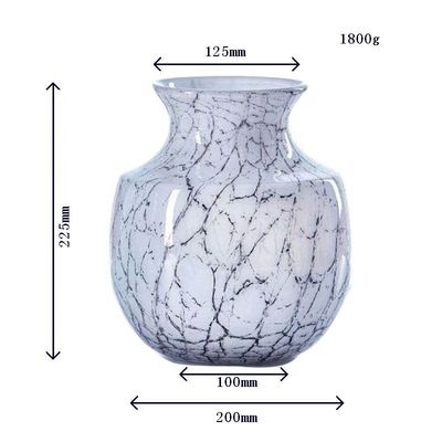 chất lượng Marble Stripes Large Glass Vase Centerpieces nhà máy sản xuất