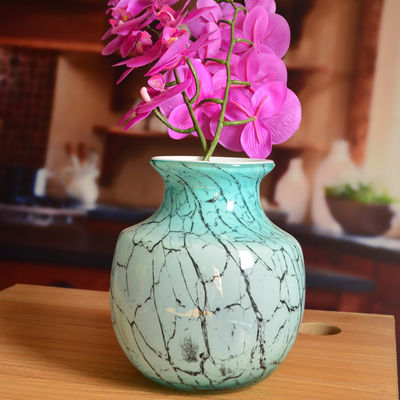 chất lượng Marble Stripes Large Glass Vase Centerpieces nhà máy sản xuất