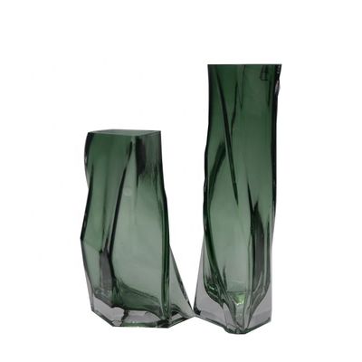 chất lượng 3 Size Warped Grey Color Tall Centerpiece Vases nhà máy sản xuất