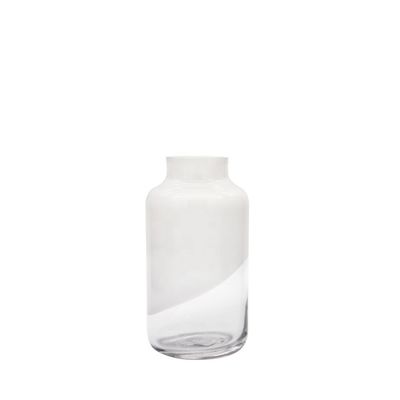 chất lượng Hand Made Solid White Top Half Ceramic Glass Jar Vase nhà máy sản xuất