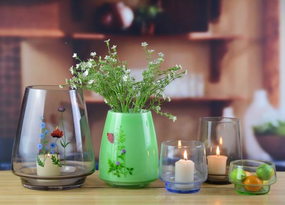 chất lượng Handblown Vintage Tall Crystal Vases For Centerpieces nhà máy sản xuất