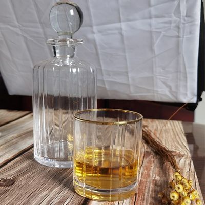 chất lượng Customized Gold Rim Whole Set Handmade Whiskey Glass nhà máy sản xuất