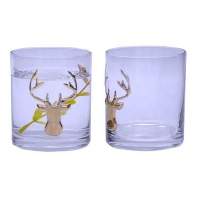 chất lượng Decorative Round Personalised Whisky Glass For Christmas nhà máy sản xuất