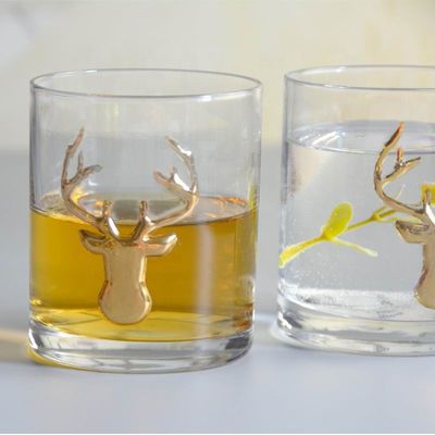 chất lượng Decorative Round Personalised Whisky Glass For Christmas nhà máy sản xuất