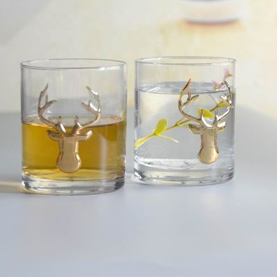 chất lượng Decorative Round Personalised Whisky Glass For Christmas nhà máy sản xuất