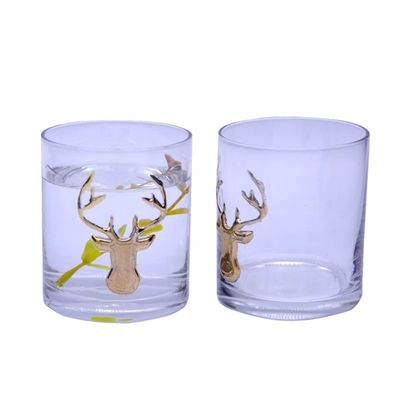 chất lượng Decorative Round Personalised Whisky Glass For Christmas nhà máy sản xuất