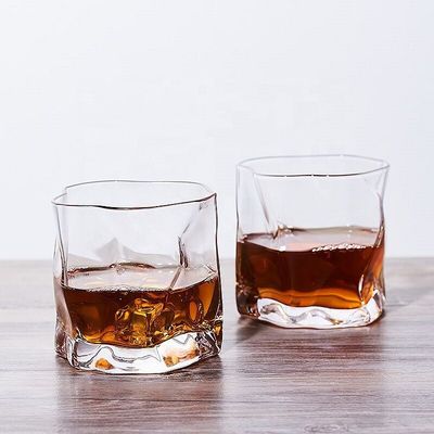 chất lượng Irregular Handmade Whiskey Glass With Gold Rim nhà máy sản xuất
