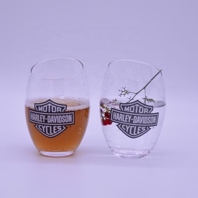 chất lượng Angled Top 10oz Handmade Whiskey Glass With Color Logo Print nhà máy sản xuất
