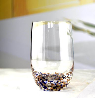 chất lượng Gold Stone Bottom Glass SGS 300ml Handmade Whiskey Glass nhà máy sản xuất