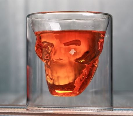 chất lượng Skull Shaped Double Wall 2.5oz Old Fashioned Whiskey Tumbler nhà máy sản xuất