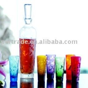 chất lượng Round Shape 6 Color Unique Shot Glass Set For Vodka nhà máy sản xuất
