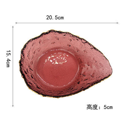 chất lượng Irregular shaped Colored Creative Glass Charger Plates nhà máy sản xuất