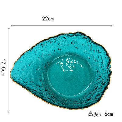 chất lượng Irregular shaped Colored Creative Glass Charger Plates nhà máy sản xuất