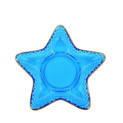 chất lượng Ocean Series Sea Shell Blue Glass Charger Plate For Dessert nhà máy sản xuất