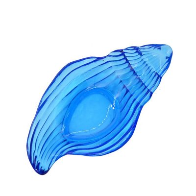chất lượng Ocean Series Sea Shell Blue Glass Charger Plate For Dessert nhà máy sản xuất