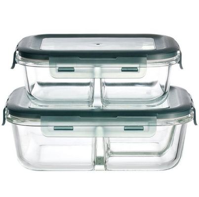 chất lượng 3 Compartment Heat Resistant Borosilicate Glass Charger Plates nhà máy sản xuất